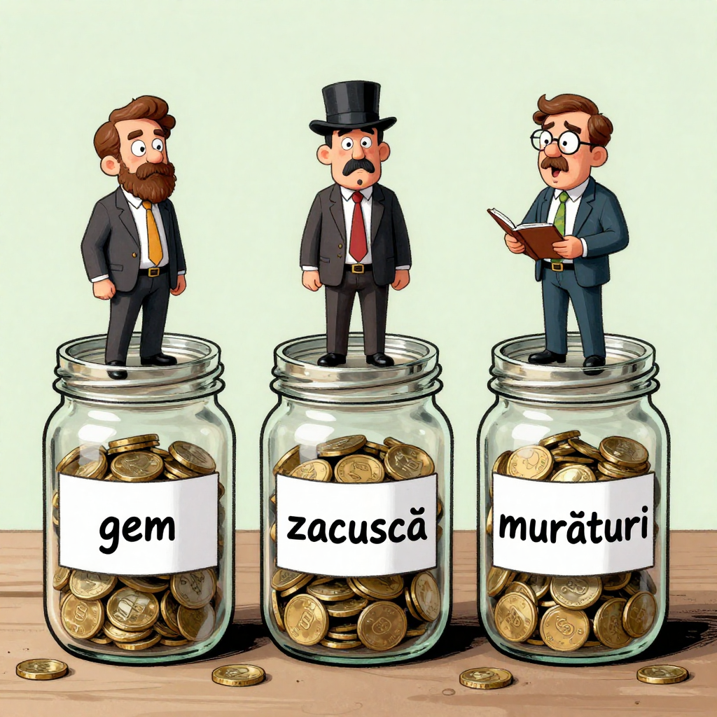 Economia națională, ținută captivă în borcane: vinovați — gemul, zacusca și murăturile