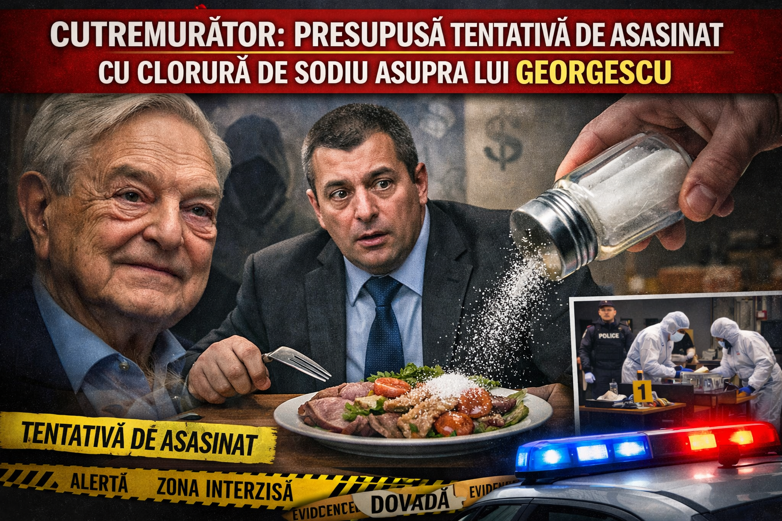 Cutremurător: tentativă de asasinat cu clorură de sodiu asupra lui Georgescu